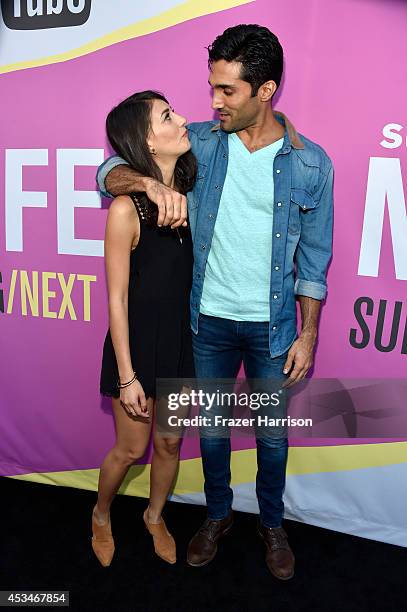 Actors Sheila Vand and Dominic Rains attend the screening of "A Girl Walks Home Alone at Night" with Warpaint in concert during Sundance NEXT FEST at...