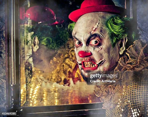 evil clown - killer clown stock pictures, royalty-free photos & images