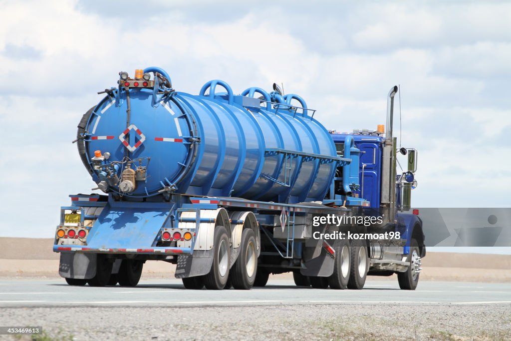 Tanker Truck Hauling Sewage