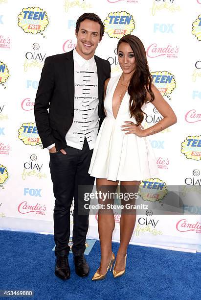 Recording artists Alex Kinsey and Sierra Deaton of Alex & Sierra attend FOX's 2014 Teen Choice Awards at The Shrine Auditorium on August 10, 2014 in...