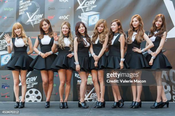 Girls Generation attends KCON 2014 - Day 2 at the Los Angeles Memorial Sports Arena on August 10, 2014 in Los Angeles, California.