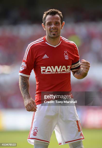 Andy Reid of Nottingham Forest during the Sky Bet Championship match between Nottingham Forest and Blackpool at City Ground on August 9, 2014 in...