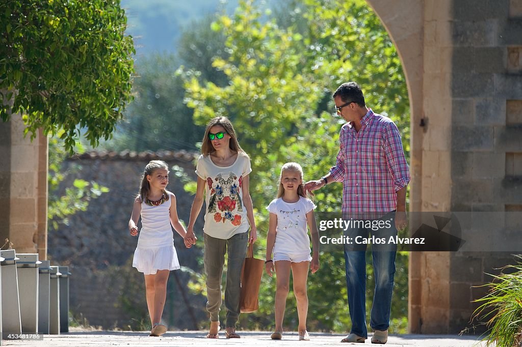 Spanish Royals Visit "Sierra de Tramuntana" in Palma de Mallorca, Spain