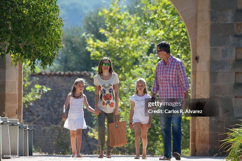Spanish Royals Visit "Sierra de Tramuntana" In Palma De Mallorca