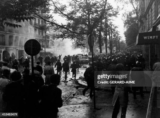 Demonstration in Paris, France on May 6, 1968.