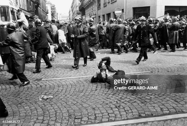 Demonstration in Paris, France on May 06, 1968.