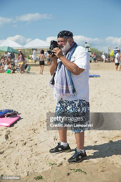 Photographer Bruce Weber attends the 16th Annual Rell Sunn Benefit Surf Contest at Ditch Plains on August 9, 2014 in Montauk, New York.