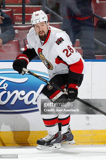 Matt Kassian of the Ottawa Senators skates prior to the game against the Florida Panthers at the BB&T Center on December 3, 2013 in Sunrise, Florida....