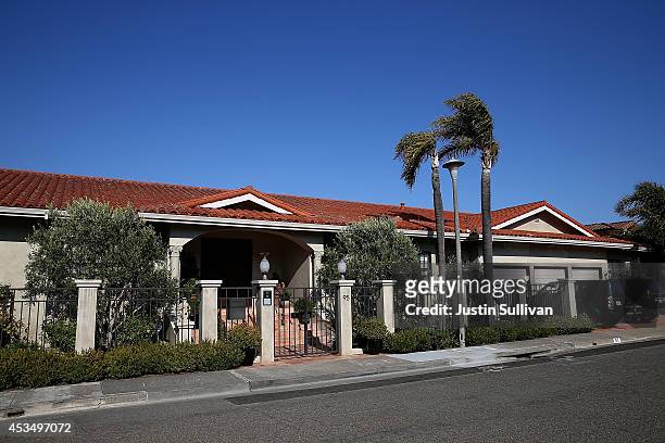 View of the home of actor and comedian Robin Williams on August 11, 2014 in Tiburon, California. Academy Award-winning actor and comedian Robin...
