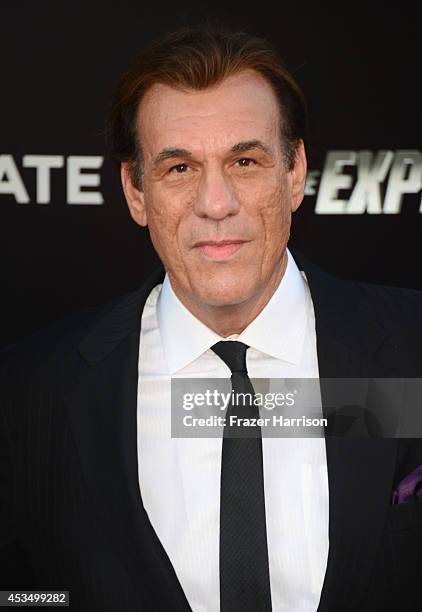 Actor Robert Davi attends Lionsgate Films' "The Expendables 3" premiere at TCL Chinese Theatre on August 11, 2014 in Hollywood, California.