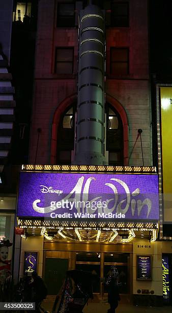 Disney's "Aladdin" marquee unveiling at New Amsterdam Theatre on December 3, 2013 in New York City.