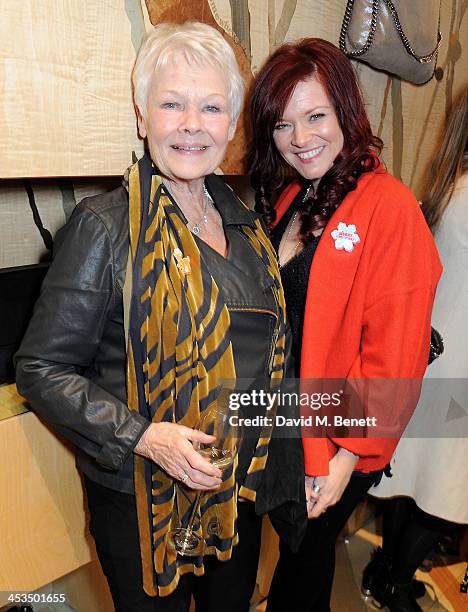 Dame Judi Dench and daughter Finty Williams attend the Stella McCartney Christmas Lights Switch On at the Stella McCartney Bruton Street Store on...