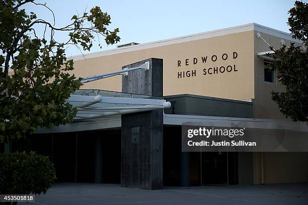 View of Redwood High School where actor and comedian Robin Williams attended high school on August 11, 2014 in Larkspur, California. Academy...