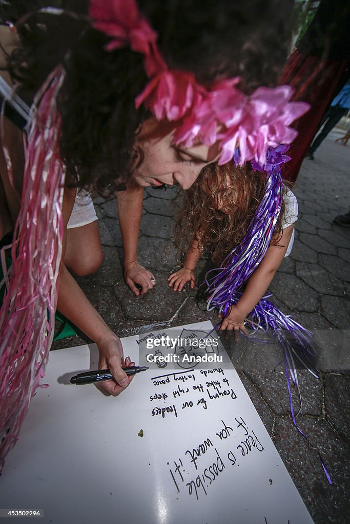 Protest in New York against Israeli attacks on Gaza