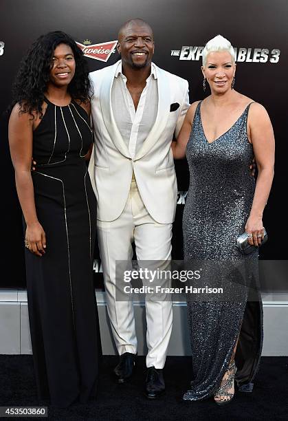 Actor Terry Crews and Rebecca King-Crews attend Lionsgate Films' "The Expendables 3" premiere at TCL Chinese Theatre on August 11, 2014 in Hollywood,...