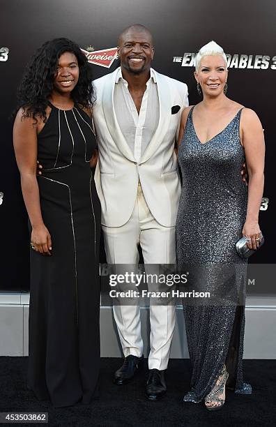 Actor Terry Crews and Rebecca King-Crews attend Lionsgate Films' "The Expendables 3" premiere at TCL Chinese Theatre on August 11, 2014 in Hollywood,...