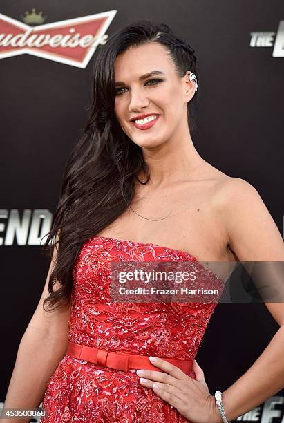 Actress Natalie Burn attends Lionsgate Films' "The Expendables 3" premiere at TCL Chinese Theatre on August 11, 2014 in Hollywood, California.