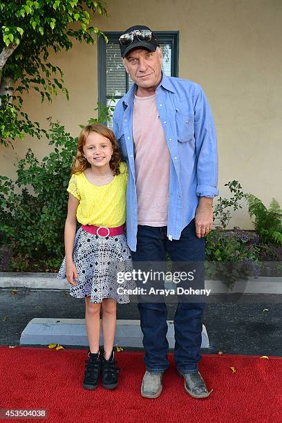 Maggie Elizabeth Jones and Ted Levine arrive at the screening of "Child Of Grace" - Arrivals at Raleigh Studios on August 11, 2014 in Los Angeles,...