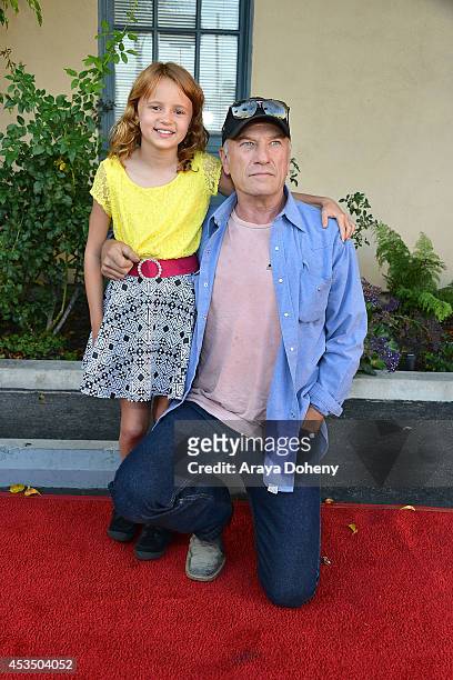 Maggie Elizabeth Jones and Ted Levine arrive at the screening of "Child Of Grace" - Arrivals at Raleigh Studios on August 11, 2014 in Los Angeles,...