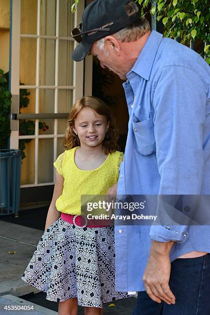 Maggie Elizabeth Jones and Ted Levine arrive at the screening of "Child Of Grace" - Arrivals at Raleigh Studios on August 11, 2014 in Los Angeles,...