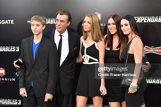 Actor Robert Davi and guests attend Lionsgate Films' "The Expendables 3" premiere at TCL Chinese Theatre on August 11, 2014 in Hollywood, California.