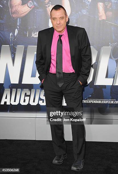 Actor Tom Sizemore arrives at the Los Angeles Premiere "The Expendables 3" at TCL Chinese Theatre on August 11, 2014 in Hollywood, California.