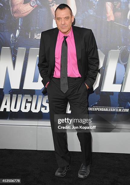 Actor Tom Sizemore arrives at the Los Angeles Premiere "The Expendables 3" at TCL Chinese Theatre on August 11, 2014 in Hollywood, California.