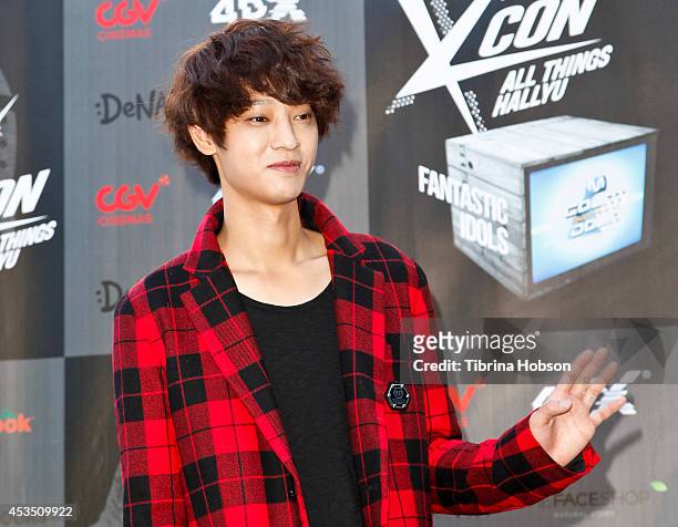 Jung Joon-young attends KCON 2014 at the Los Angeles Memorial Sports Arena on August 10, 2014 in Los Angeles, California.