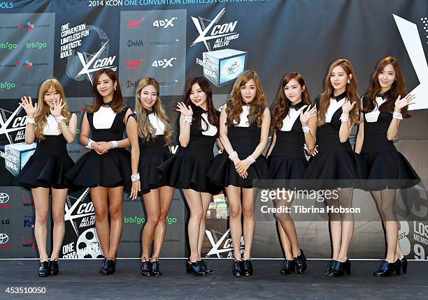 Girls Generation attend KCON 2014 at the Los Angeles Memorial Sports Arena on August 10, 2014 in Los Angeles, California.