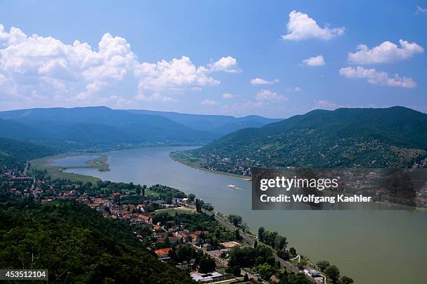 Hungary, Danube River, Near Budapest, Visegrad, View Of River.