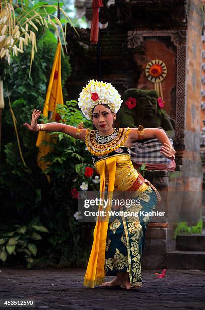 Indonesia, Bali, Barong Dance, Girl Dancer, Representing The Servant Of The Rangda.