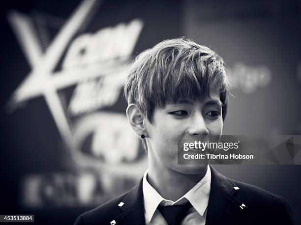 Of BTS, Bangtan Boys. Attends KCON 2014 at the Los Angeles Memorial Sports Arena on August 10, 2014 in Los Angeles, California.