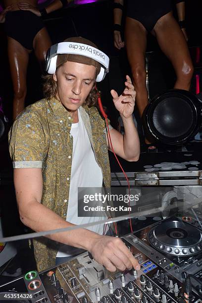 Mosey performs during the The DJ Mosey Party at the VIP Room Saint Tropez Room Saint Tropez on August 11, 2014 in Saint Tropez, France.