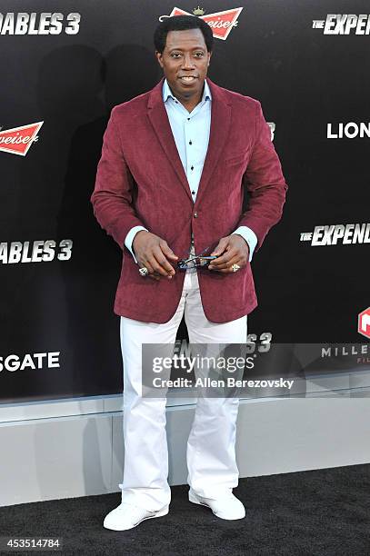 Actor Wesley Snipes arrives at the Los Angeles premiere of Lionsgate Films' "The Expendables 3" at TCL Chinese Theatre on August 11, 2014 in...