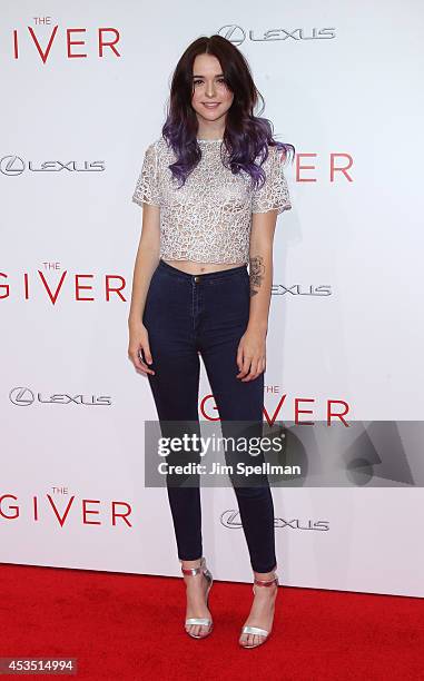 Singer Acacia Brinley attends "The Giver" premiere at Ziegfeld Theater on August 11, 2014 in New York City.