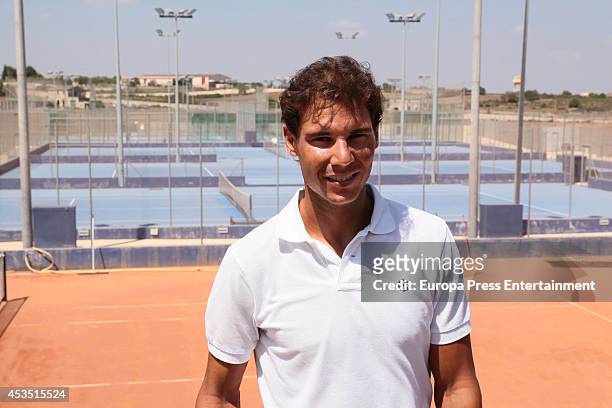 Rafa Nadal attends the opening of 'Centre Tenis & Padel' in his home town on August 11, 2014 in Manacor, Spain. This facilities are the first of the...