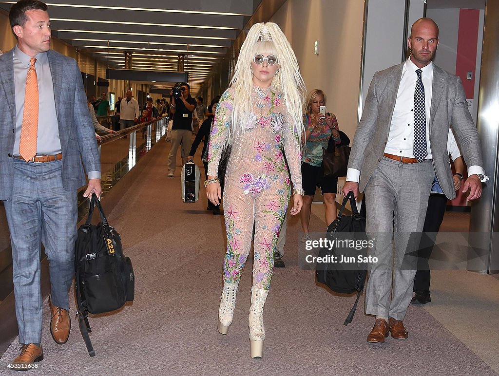 Lady Gaga Arrives In Tokyo