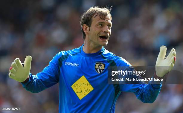 Notts County goalkeeper Roy Carroll looks dejected during the Sky Bet League One match between Preston North End and Notts County at Deepdale on...