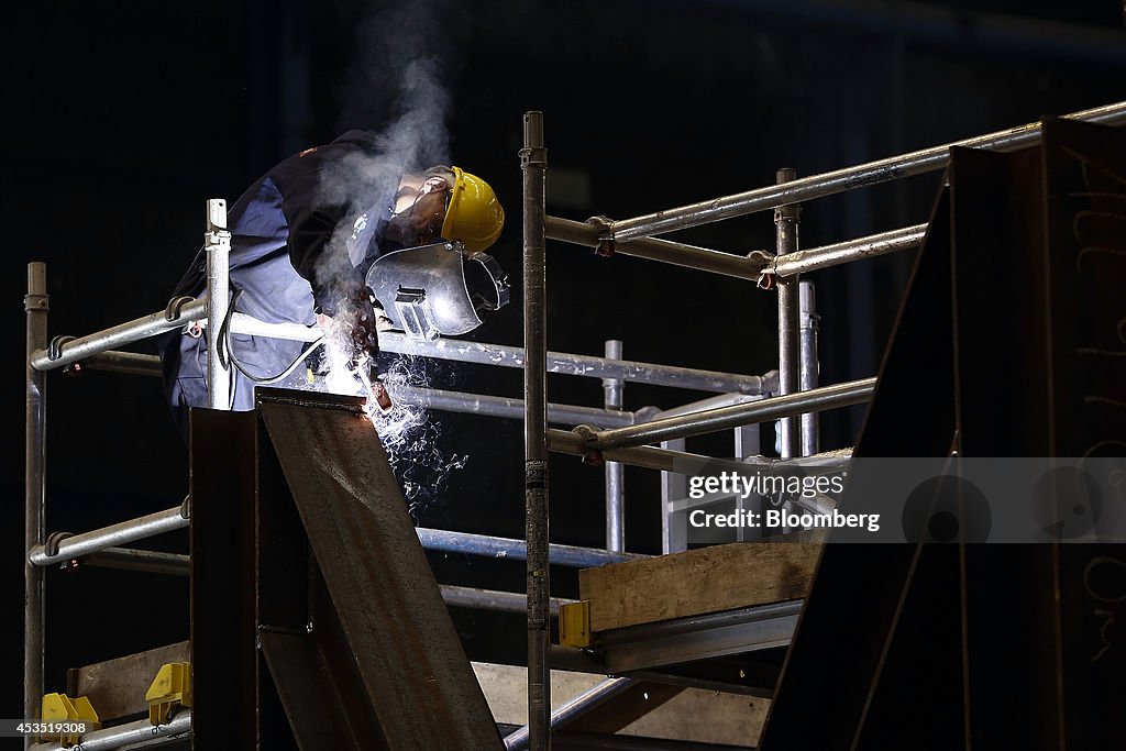 Manufacturing At BAE Systems Plc's Govan Dockyard Ahead Of Scottish Referendum