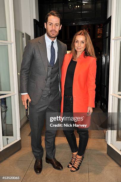 Jamie Redknapp and Louise Redknapp attend as the Christmas lights are switched on at Stella McCartney on December 4, 2013 in London, England.