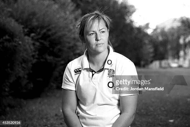 Marlie Packer poses for a portrait during the IRB Women's Rugby World Cup 2014 on August 12, 2014 in Paris, France.