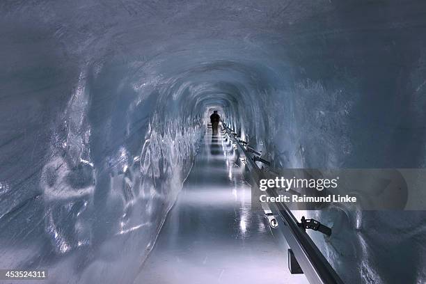 ice tunnel - grindelwald stock pictures, royalty-free photos & images