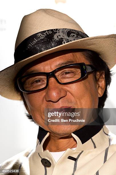 Jackie Chan attends a photocall to introduce a special screening of "Chinese Zodiac" at BFI Southbank on August 12, 2014 in London, England.