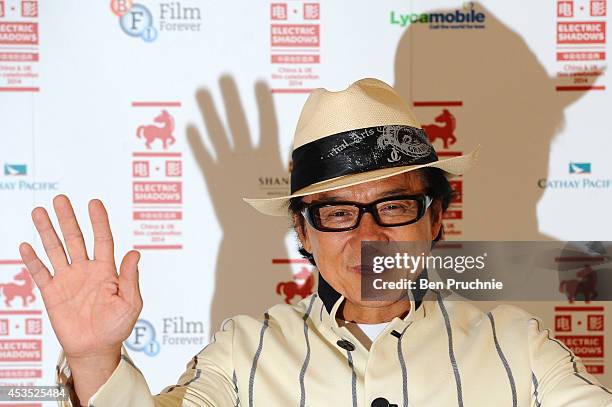 Jackie Chan attends a photocall to introduce a special screening of "Chinese Zodiac" at BFI Southbank on August 12, 2014 in London, England.