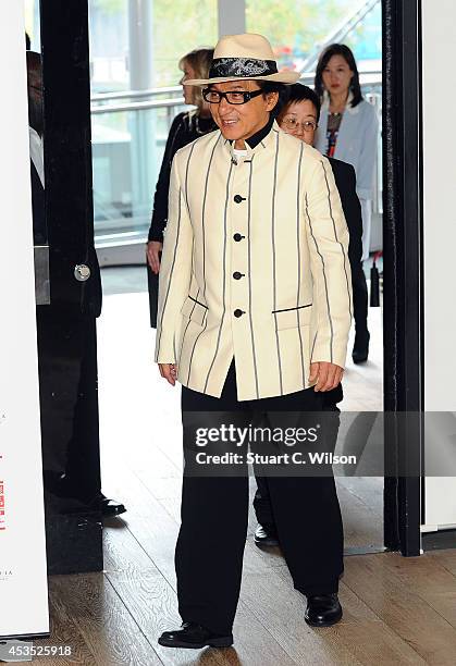 Jackie Chan attends a photocall to introduce a special screening of "Chinese Zodiac" at BFI Southbank on August 12, 2014 in London, England.