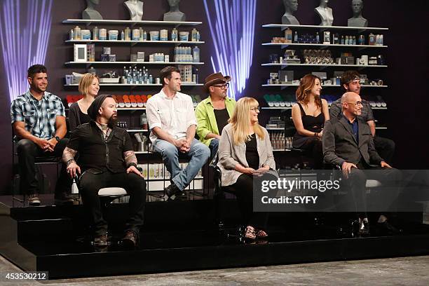 Judge Match" Episode 799 -- Pictured: Wayne Anderson, Laura Tyler, Glenn Hetrick, Conor McCullagh, Roy Wooley, Ve Neill, Miranda Jory, Neville Page,...