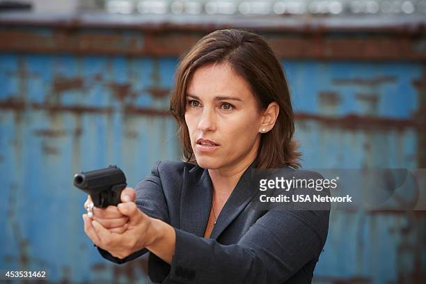 Sensitive Euro Man" Episode 510 -- Pictured: Amy Jo Johnson as Hayley Price --