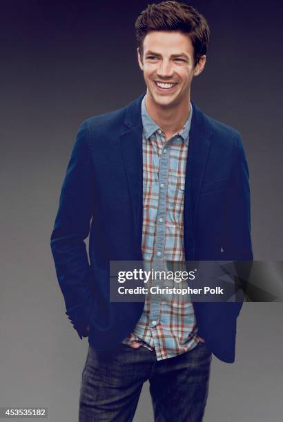 Actor poses Grant Gustin for a portrait at CW network the Summer 2014 TCAs on July 18, 2014 in Beverly Hills, California.