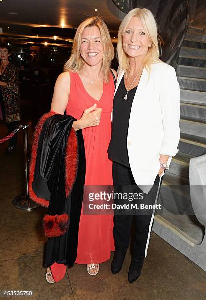 Janie Dee and Gaby Roslin attend an after party celebrating the press night performance of "Celia Imrie: Laughing Matters" at the St James Theatre on...