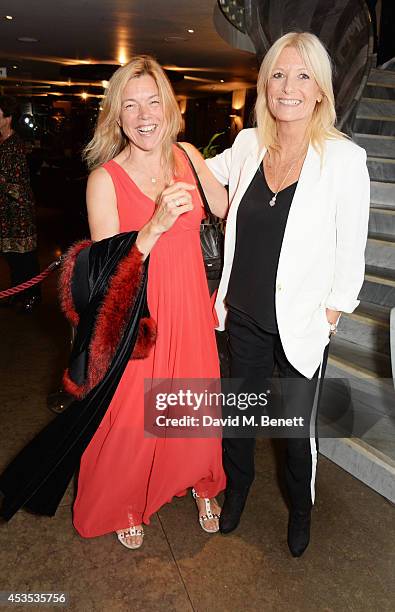 Janie Dee and Gaby Roslin attend an after party celebrating the press night performance of "Celia Imrie: Laughing Matters" at the St James Theatre on...